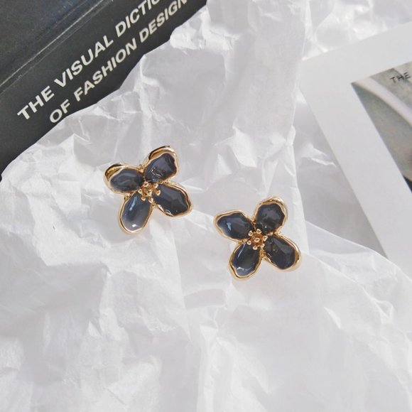 Lagom Studio Jewelry - 💕Last Pair💙Flower Enamel Stud Earrings